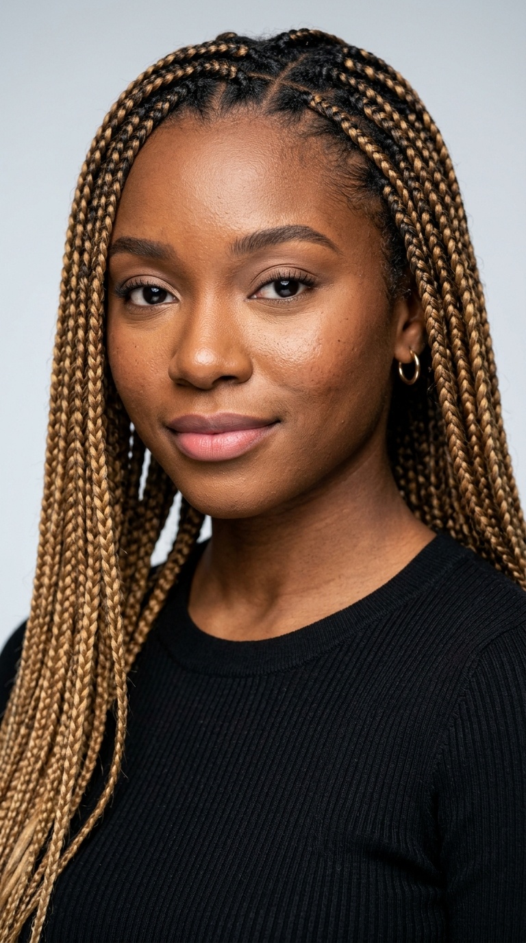 Honey Blonde Ombre Box Braids