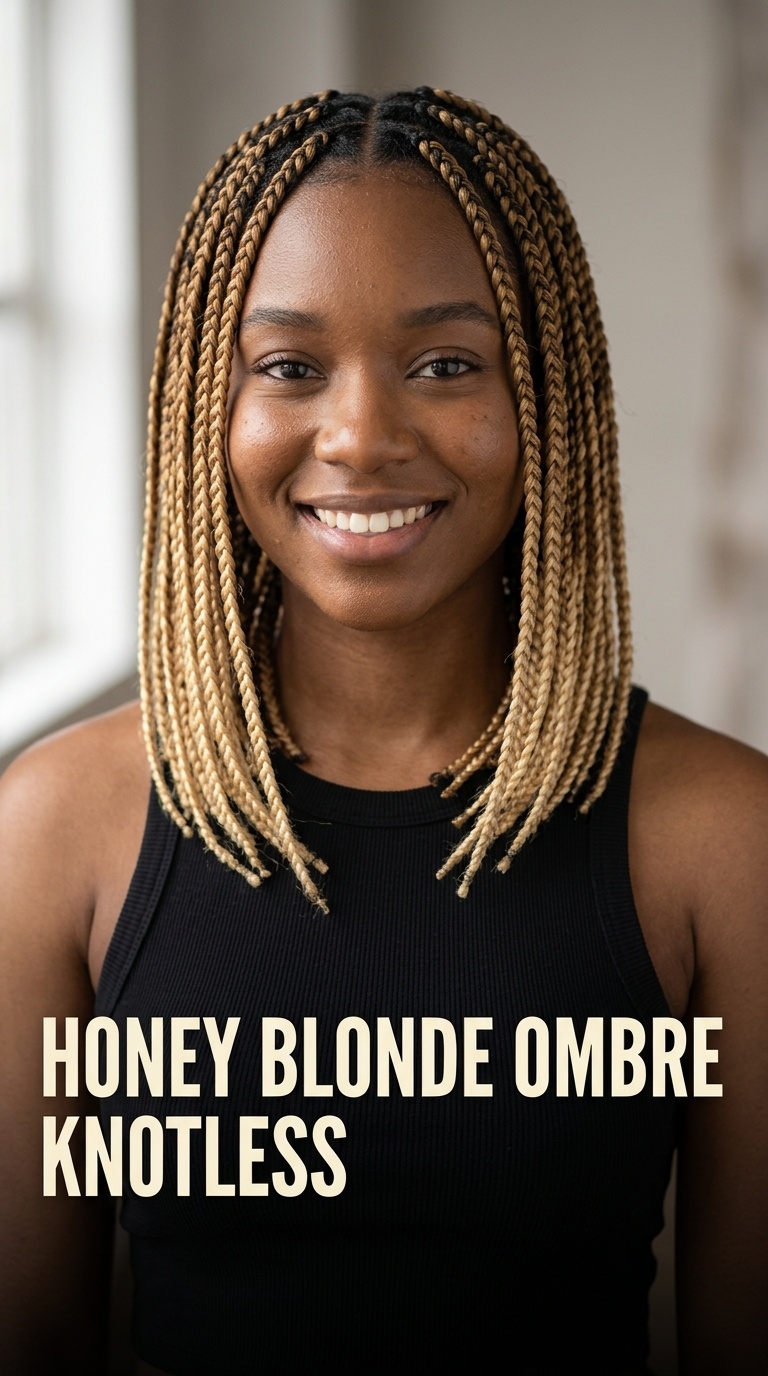 Honey Blonde Ombre Knotless