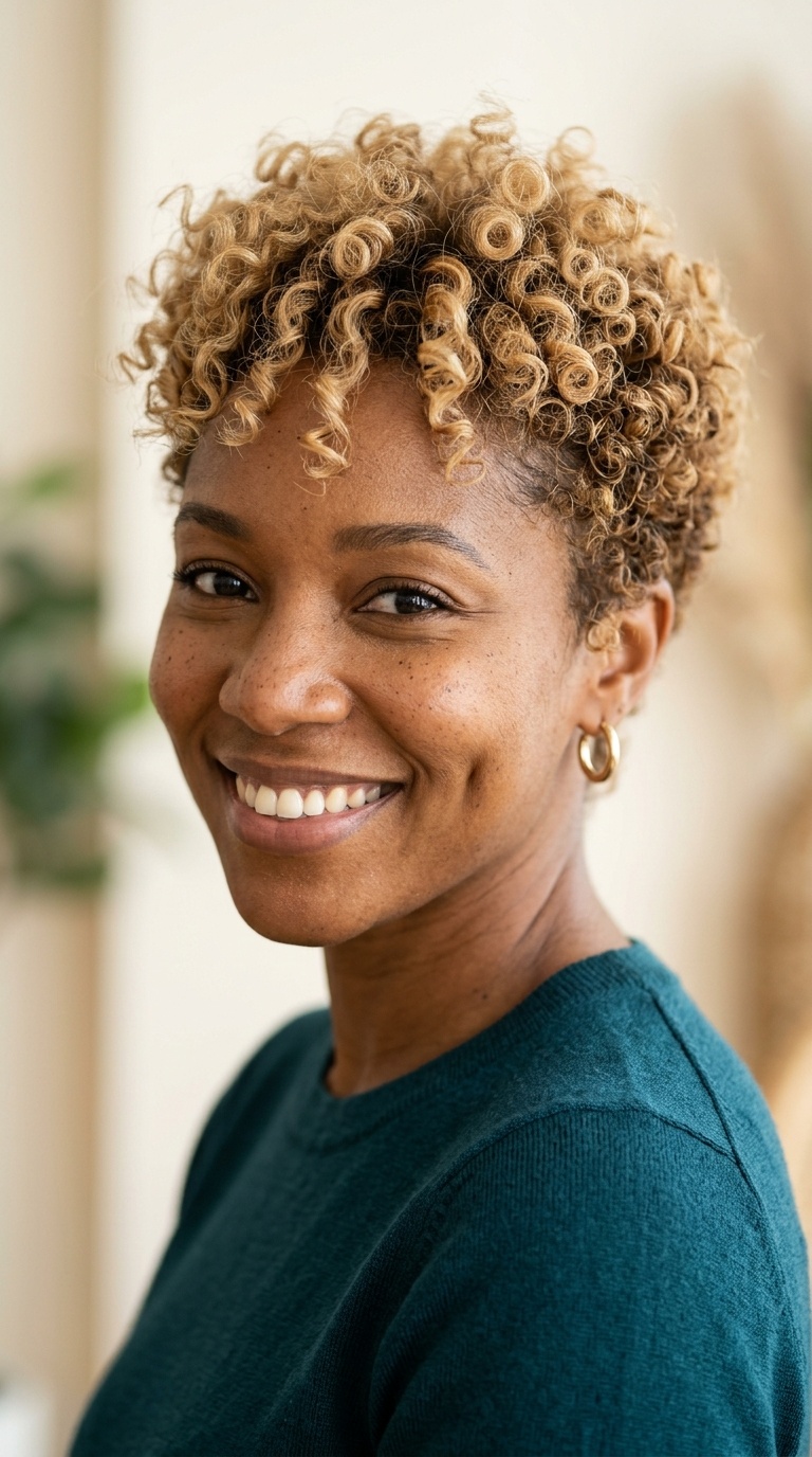 Honey Blonde Tapered Pixie