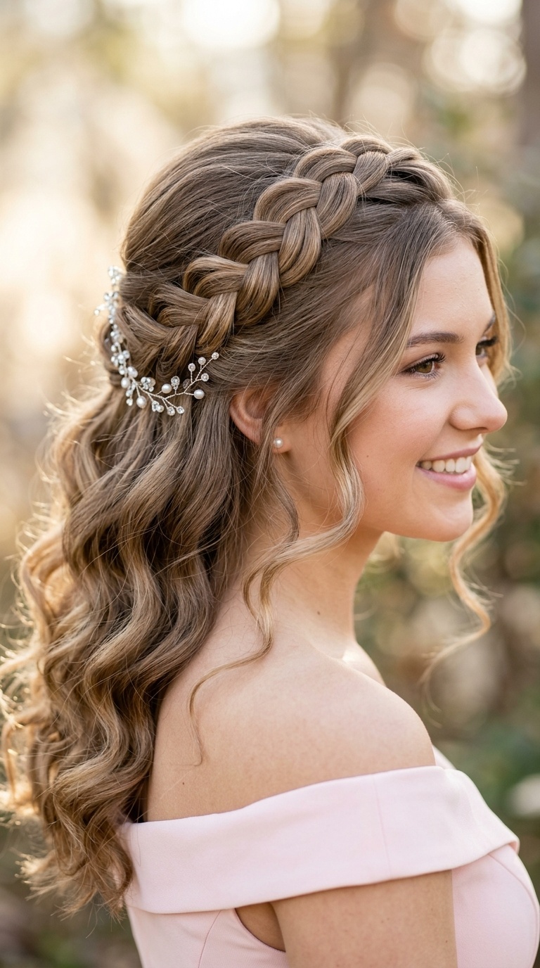 Infinity Braid Half-Up Detail
