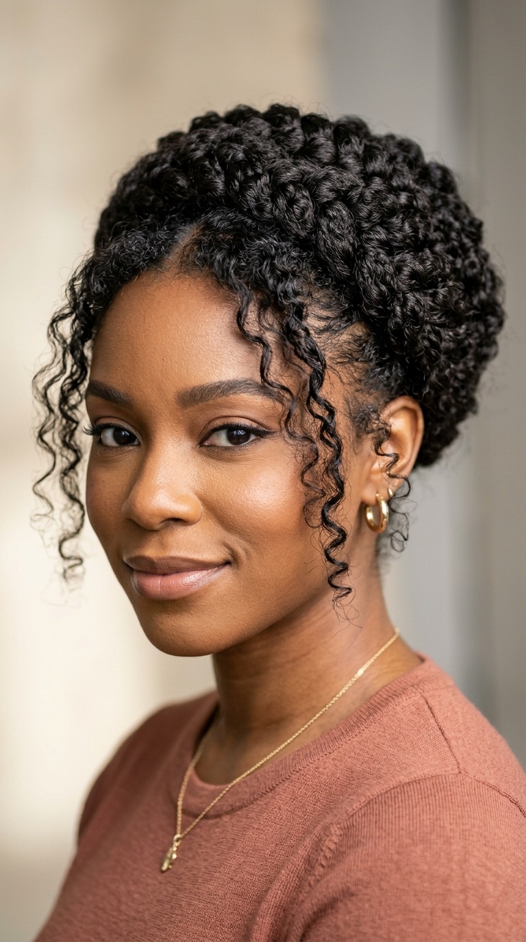 Infinity Braid Updo with Feathered Strands