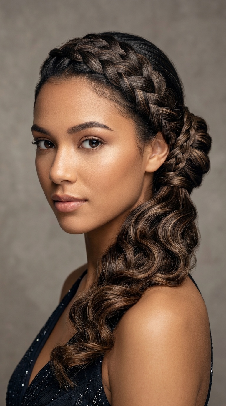 Infinity Braid Wrap with Sculpted Waves