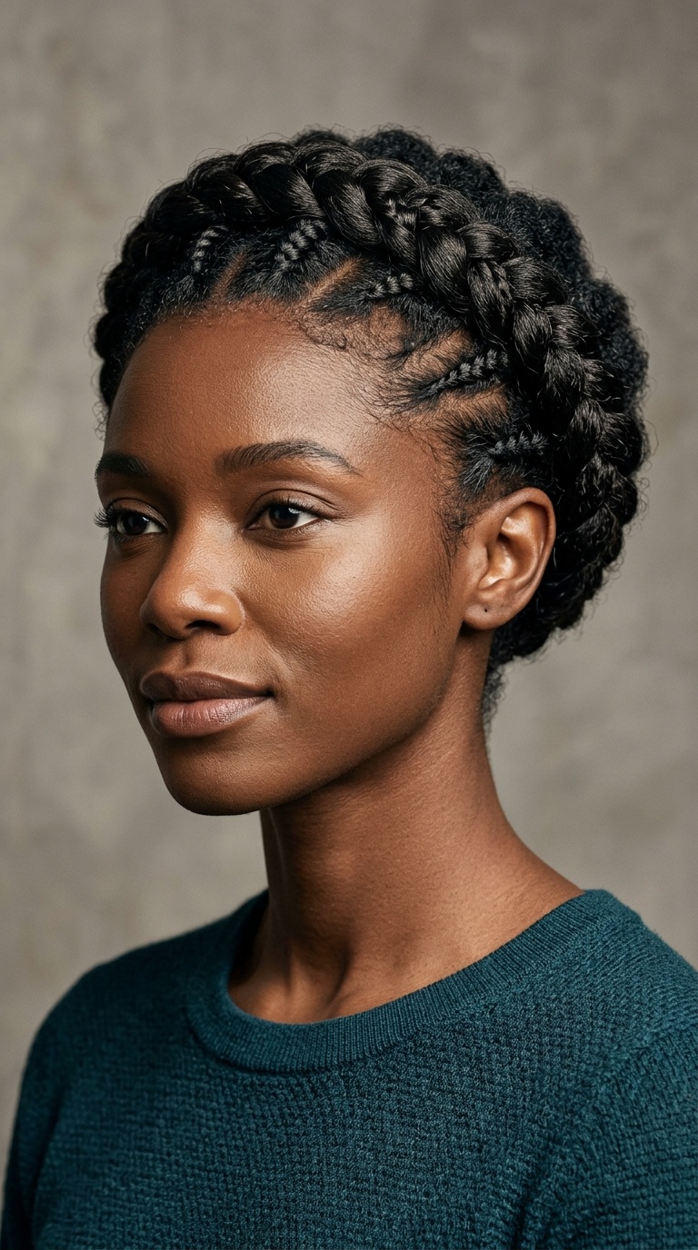 Intricate Braided Crown Short Cut