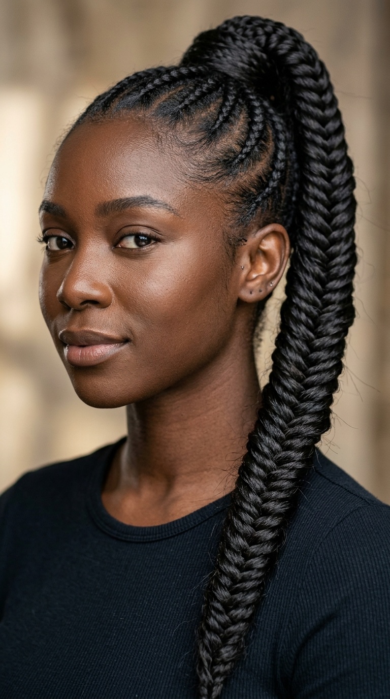 Intricate Fishtail Braided Ponytail