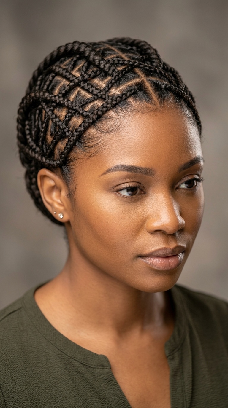 Intricate Lattice Braid with Multiple Mini-Parts