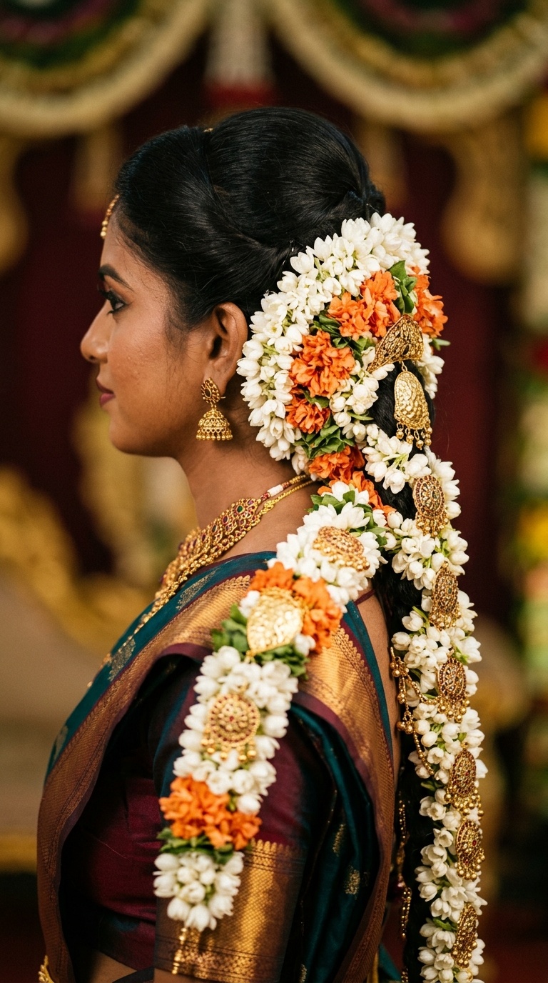 Intricate Poola Jada with Gold Accents