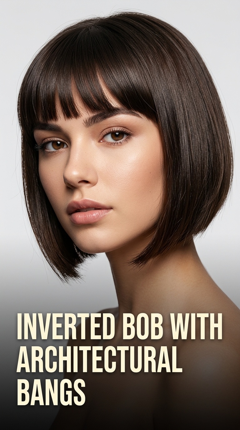 Inverted Bob with Architectural Bangs