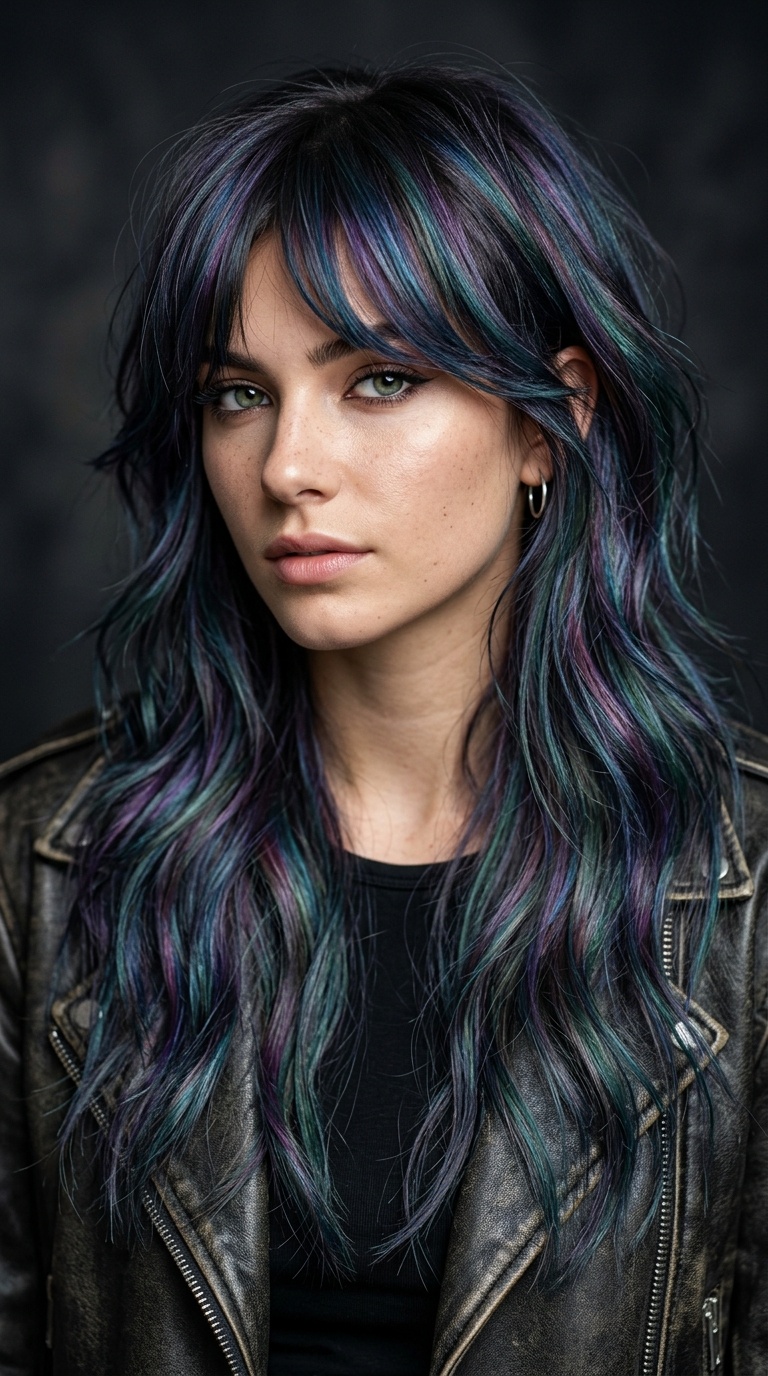 Iridescent Oil-Slick Layers