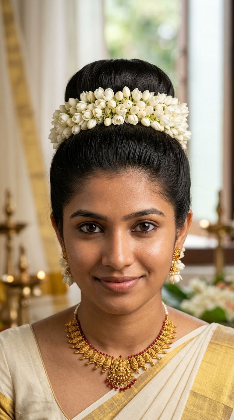 Jasmine-Wrapped High Bun