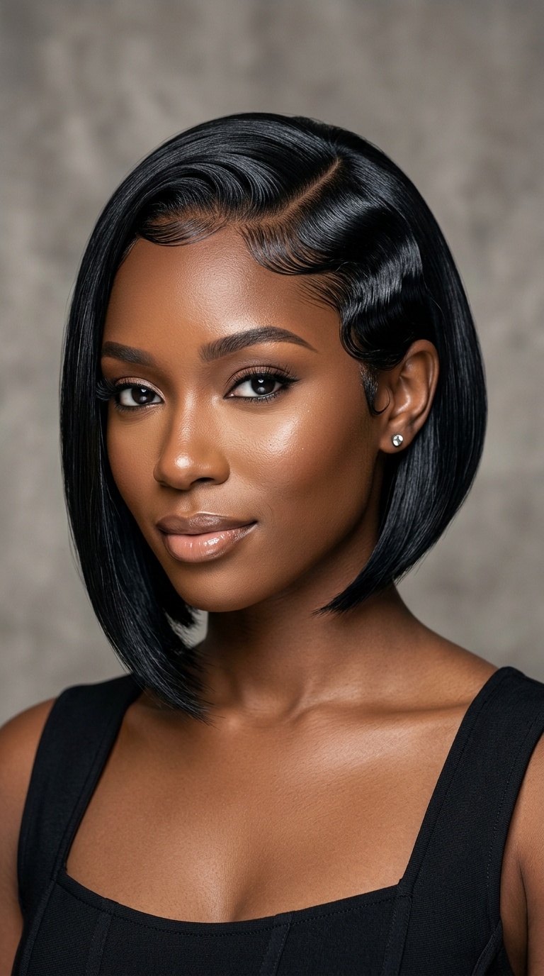 Jet Black Inverted Bob