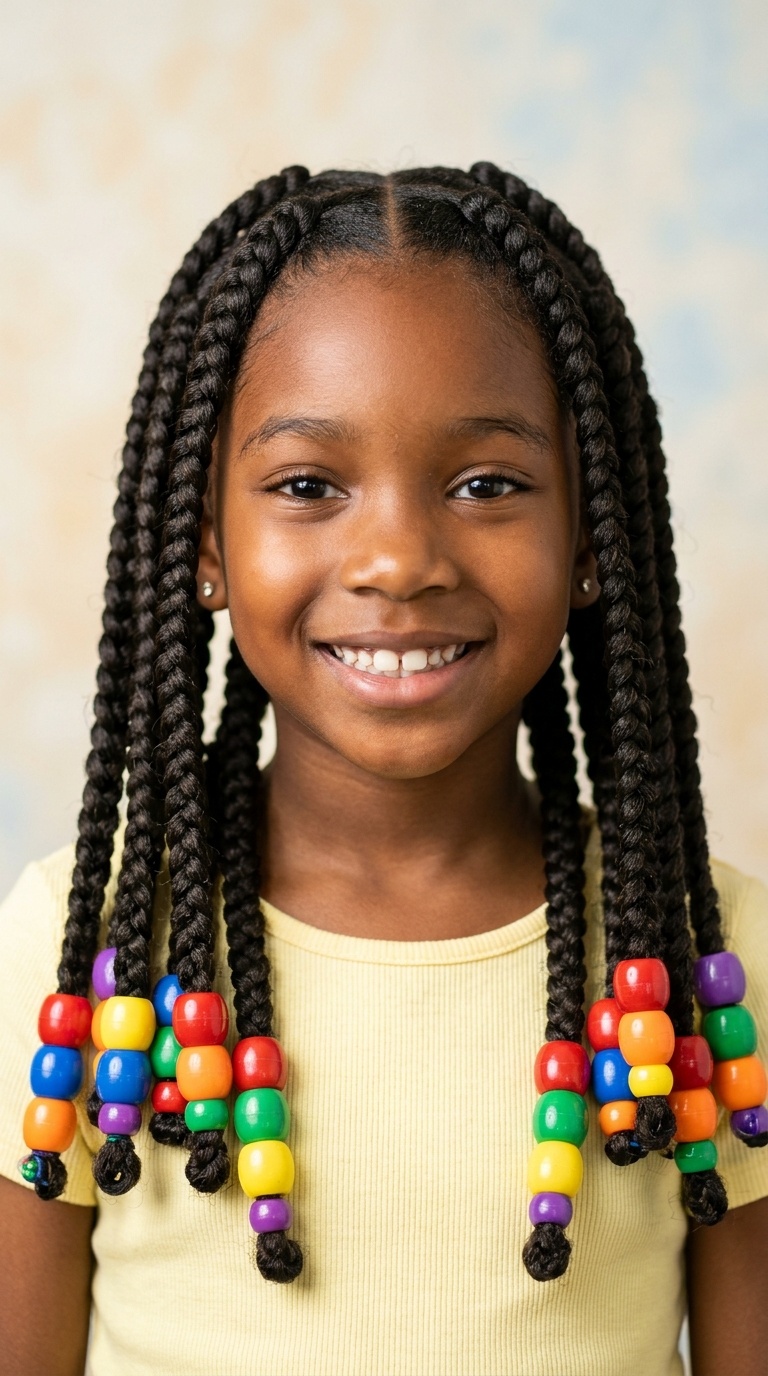 Jumbo Box Braids with Oversized Beads