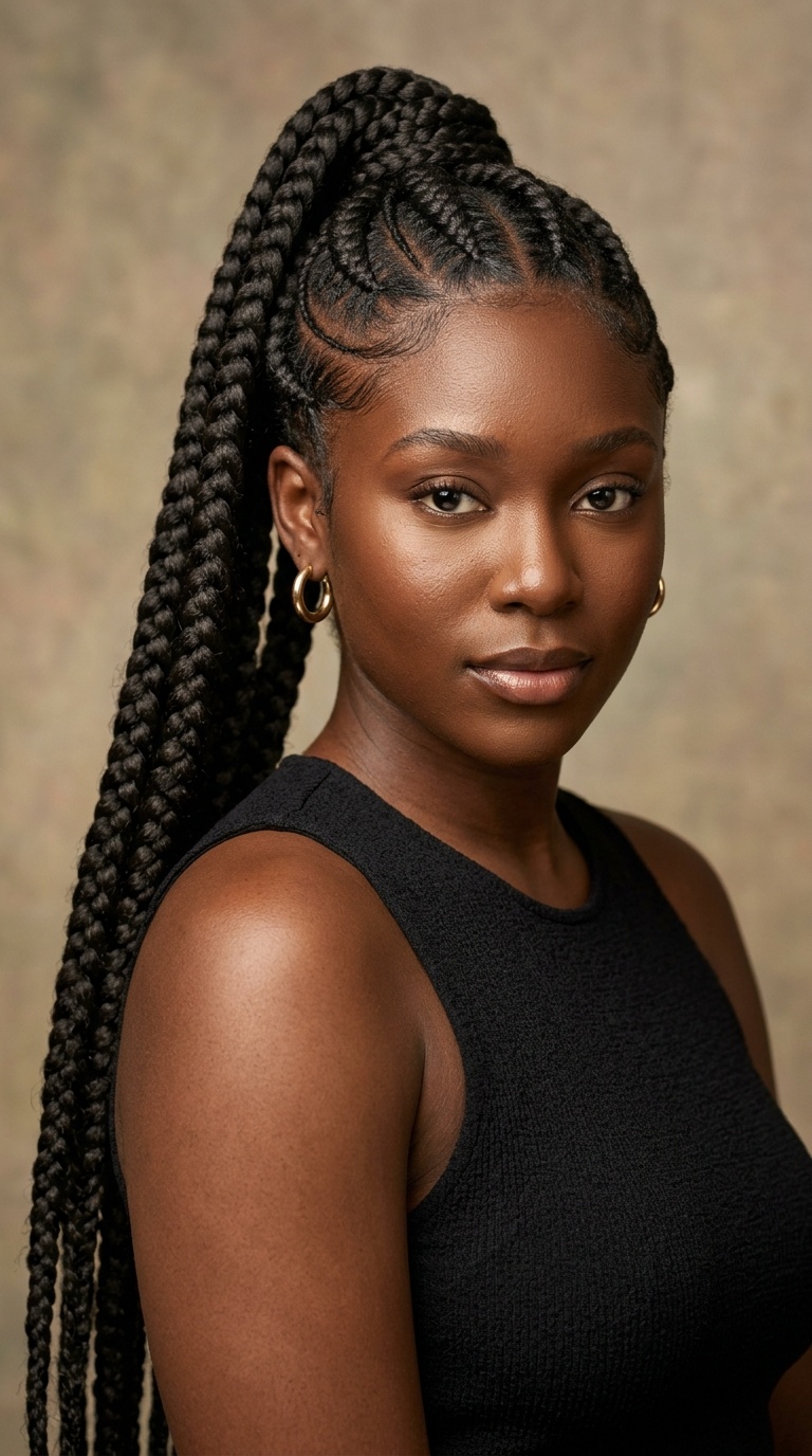 Jumbo Feed-In Braid Ponytail