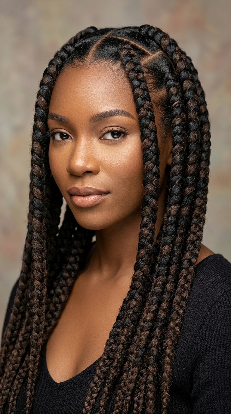 Jumbo Triangle-Parted Braids