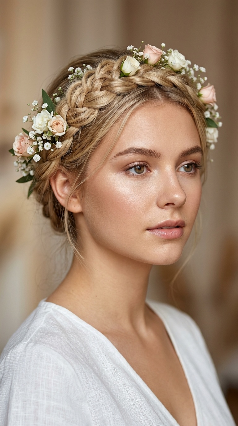 Lace Braid Floral Crown