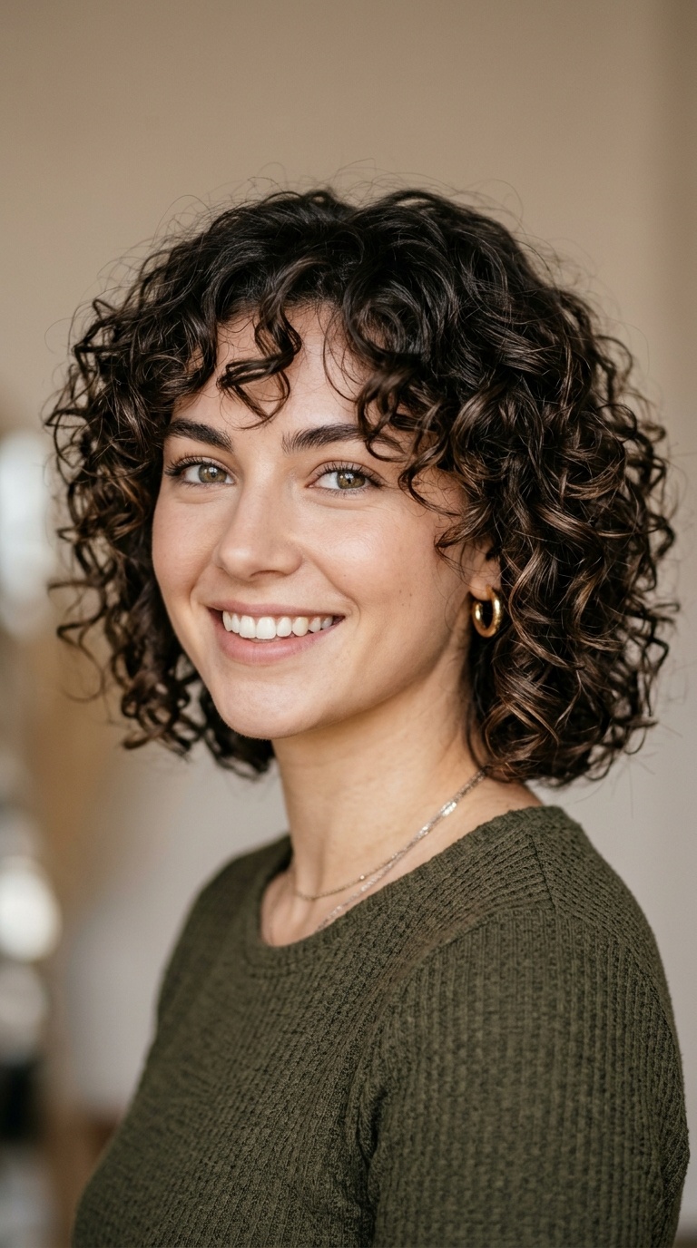 Layered Curly Bob