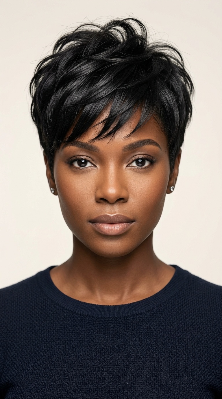 Layered Pixie with Textured Crown
