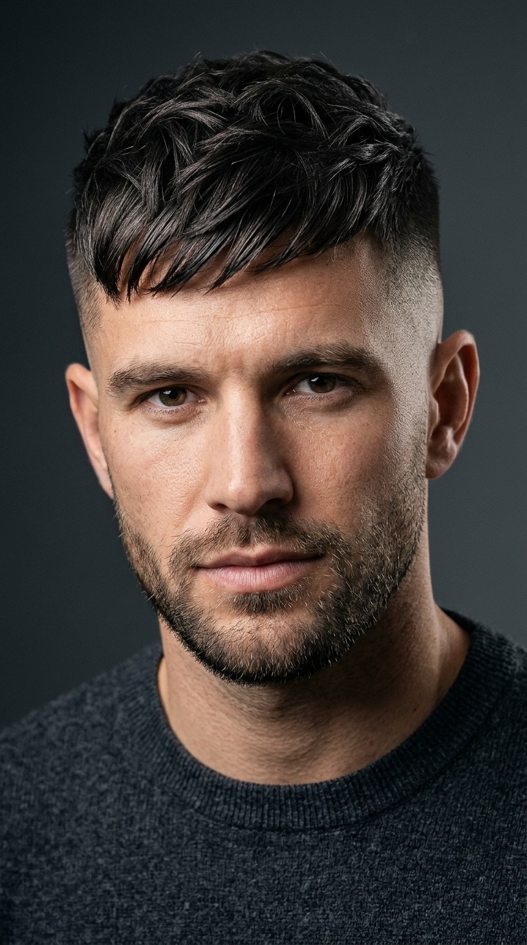 Layered Straight Crop with Skin Fade