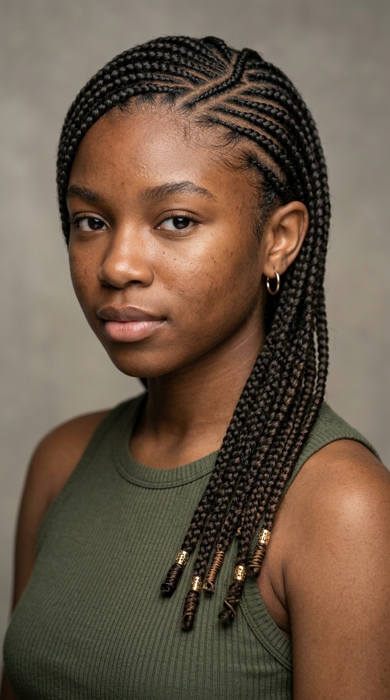 Lemonade Braids with Zig-Zag Parting