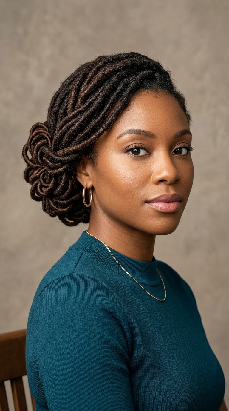 Loc Petal Updo