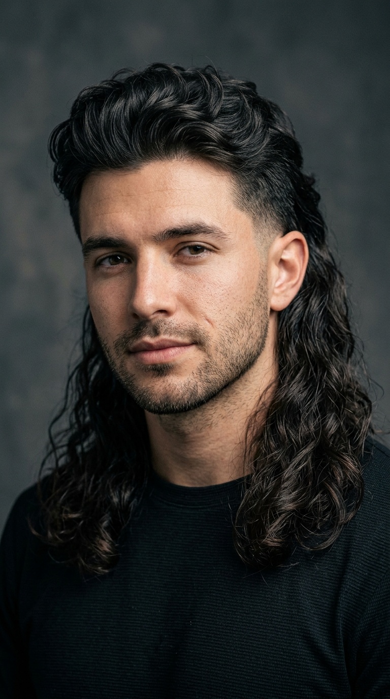 Long Flowing Mullet with Low Taper