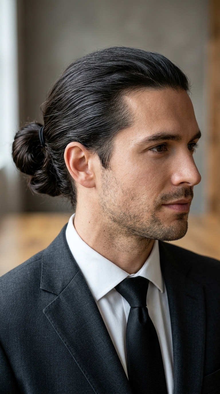 Long Hair Low Bun