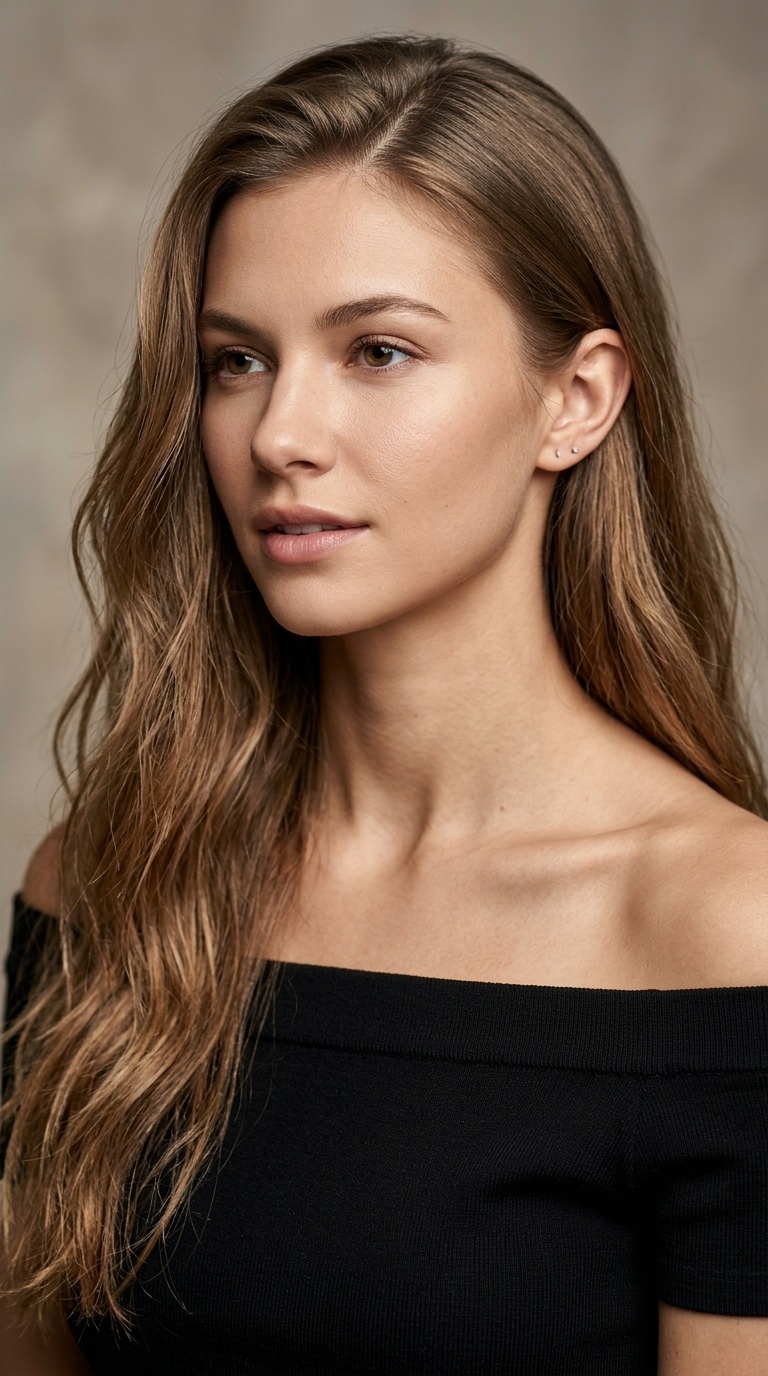 Long Hair Tucked Behind Ears