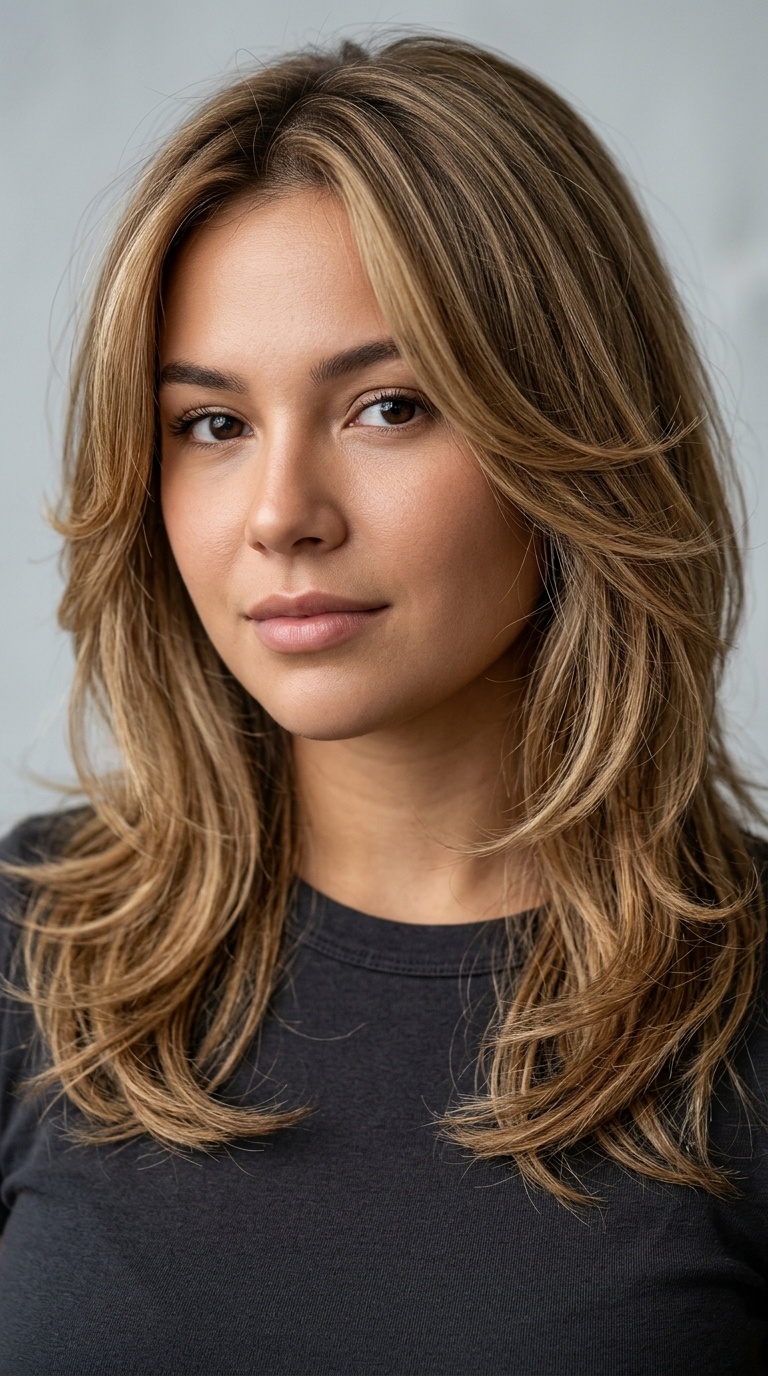 Long Layers with Face Framing