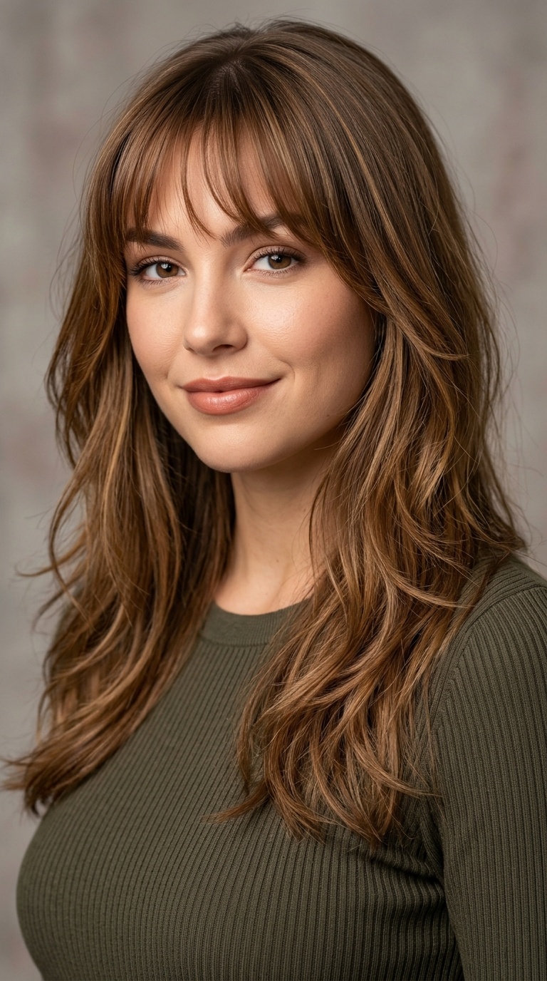 Long Layers with Wispy Bangs