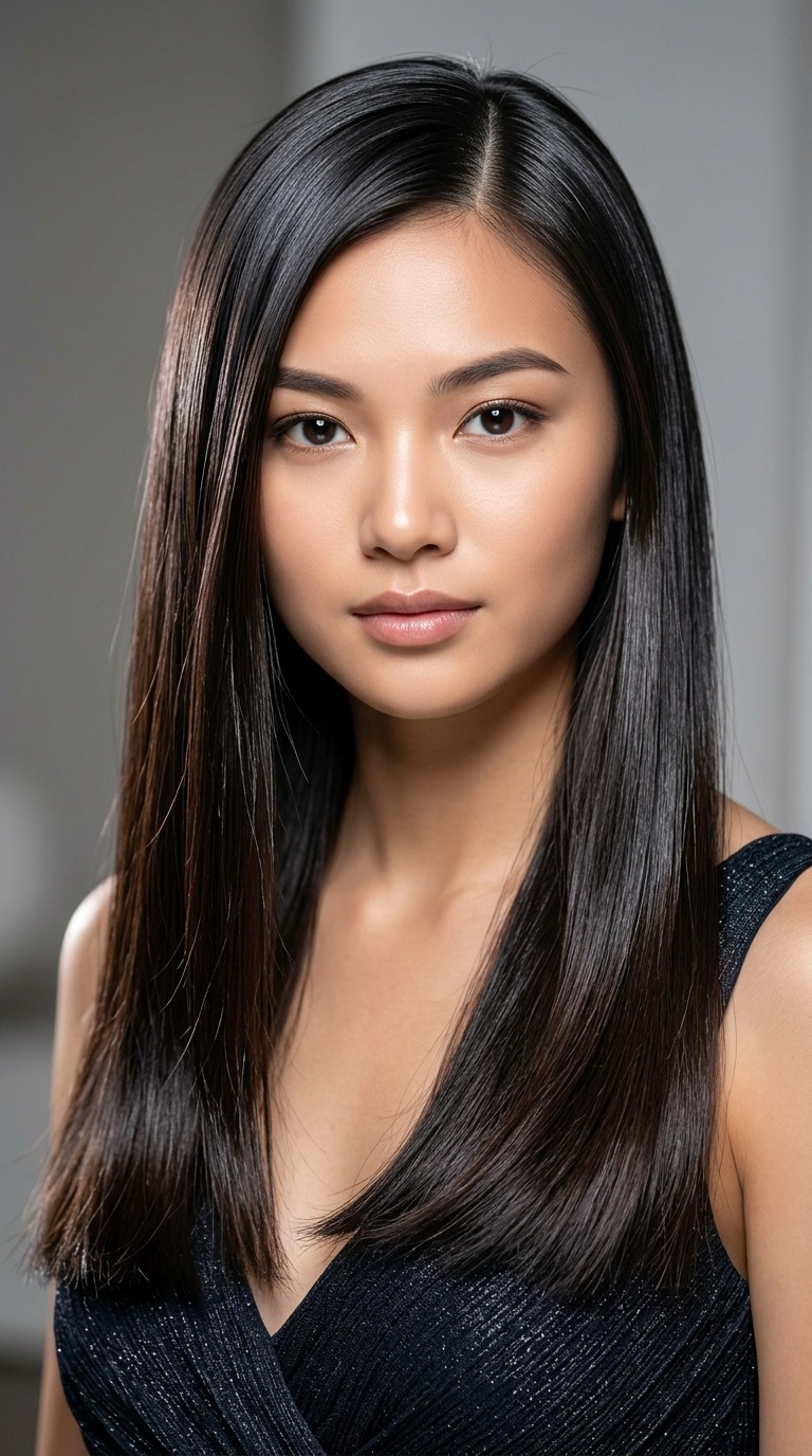 Long Sleek Glass Hair