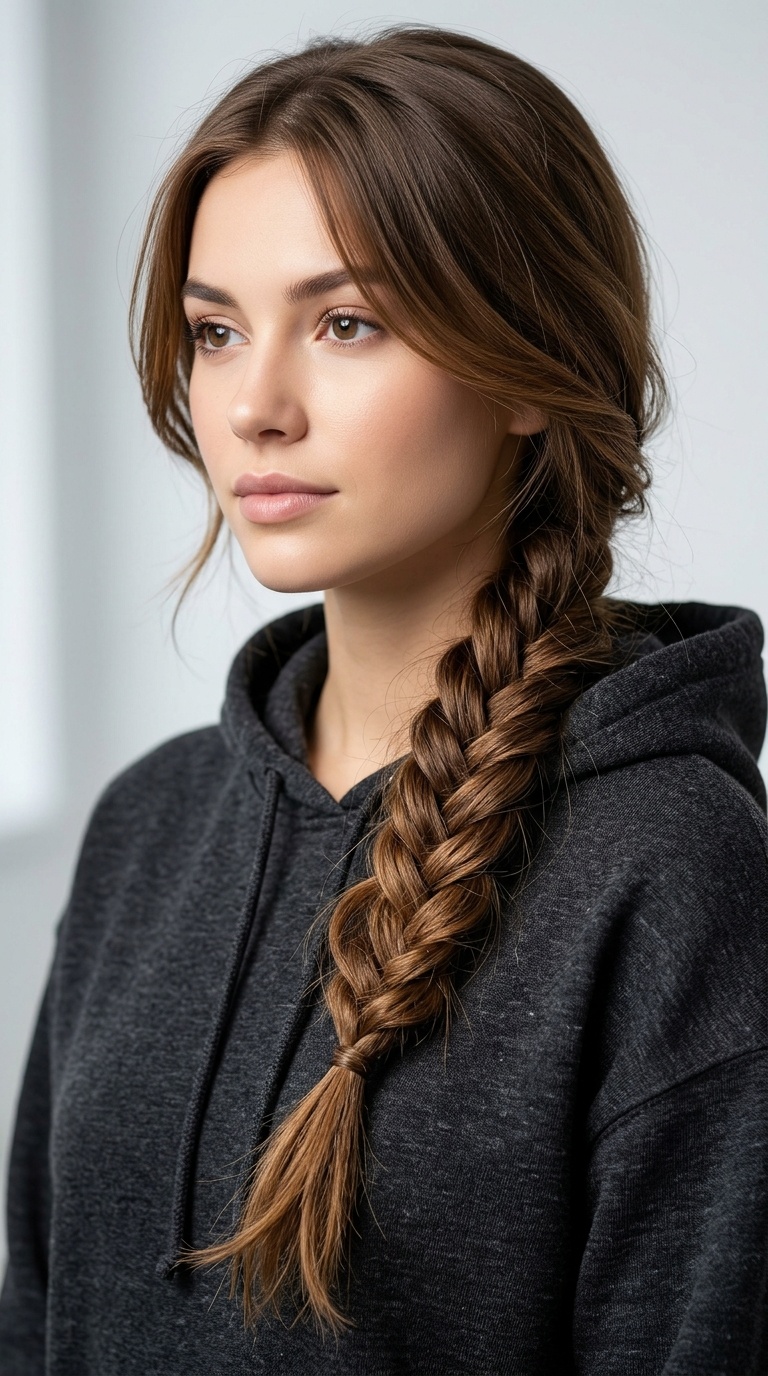Loose Fishtail Side Braid