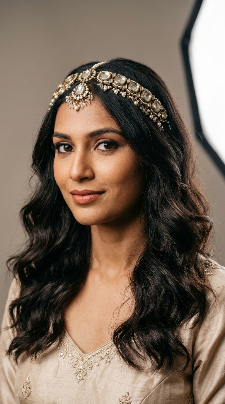 Loose Waves with a Statement Headband