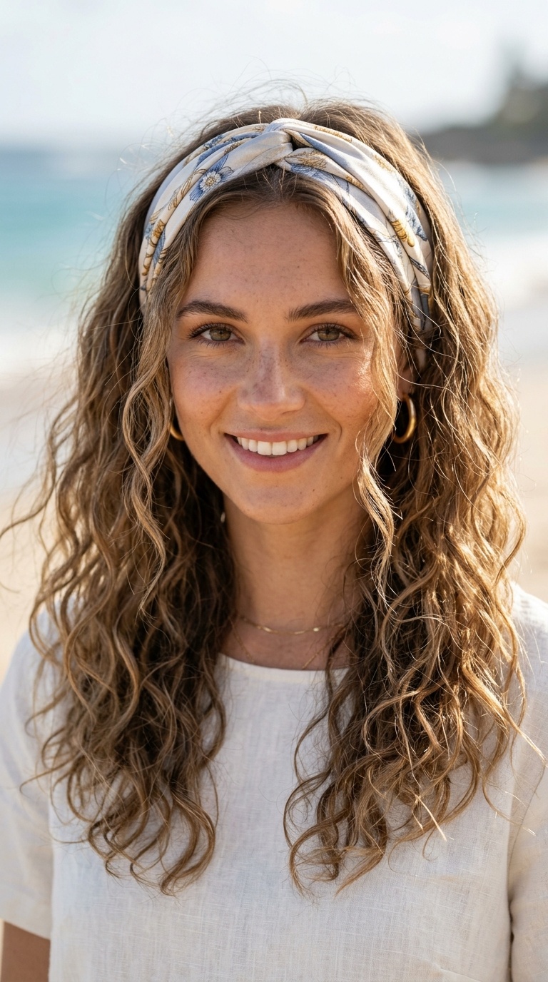Loose Waves with Silk Headband