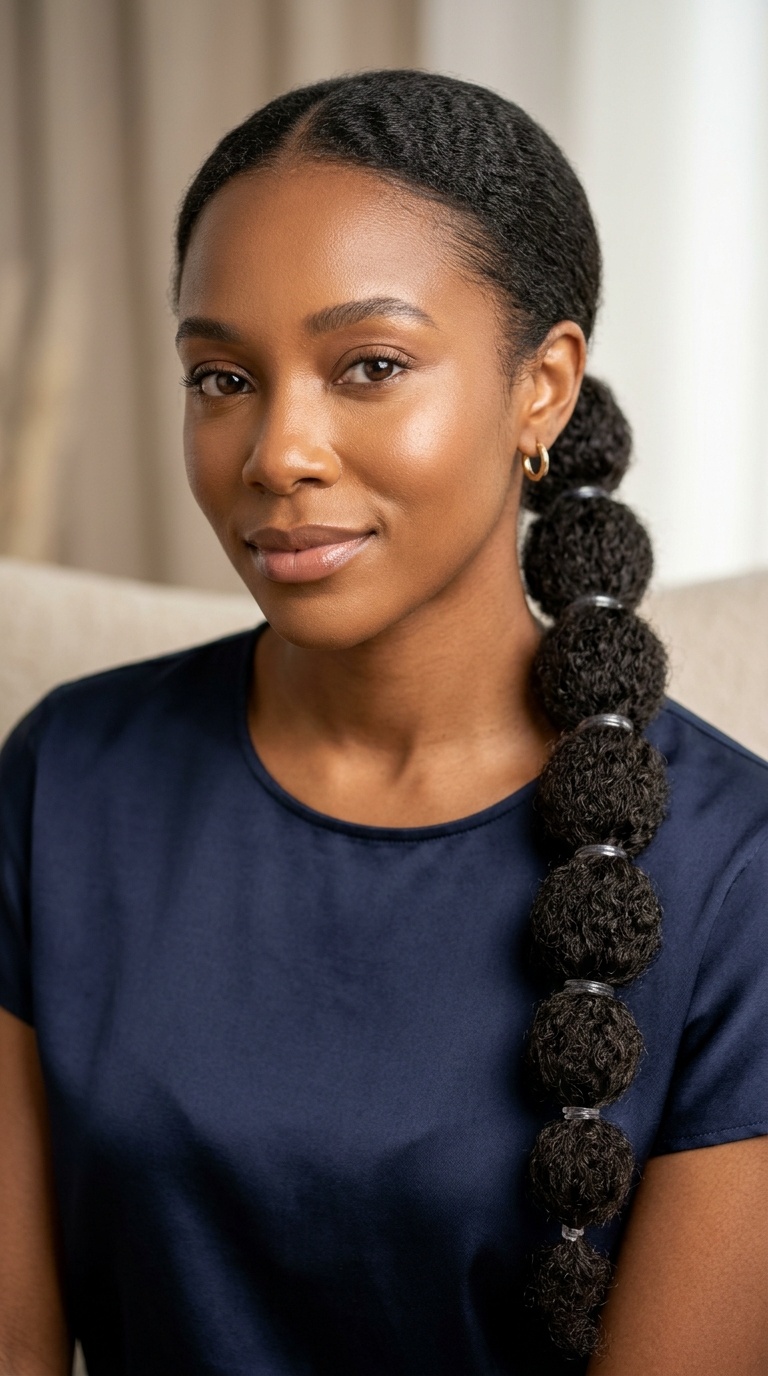 Low Bubble Ponytail