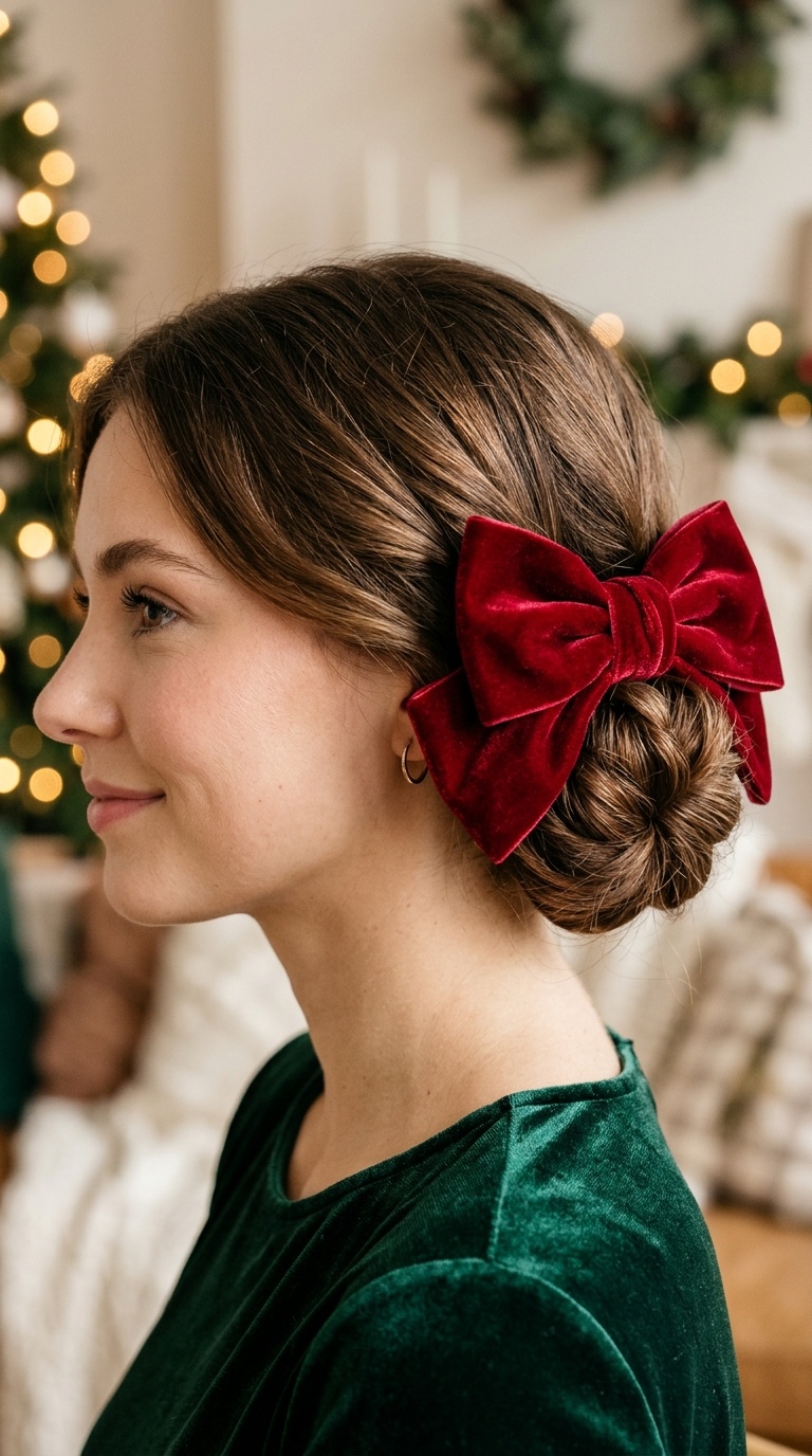 Low Bun with Oversized Bow