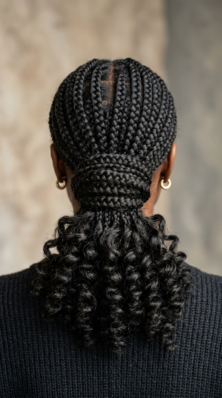 Low Chignon with Bouncy Ends