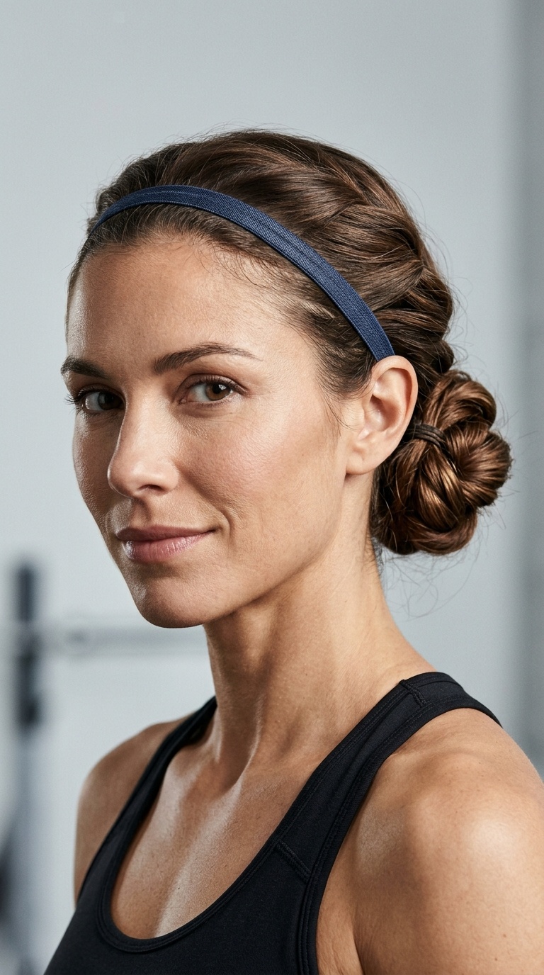 Low Chignon with Elastic Headband