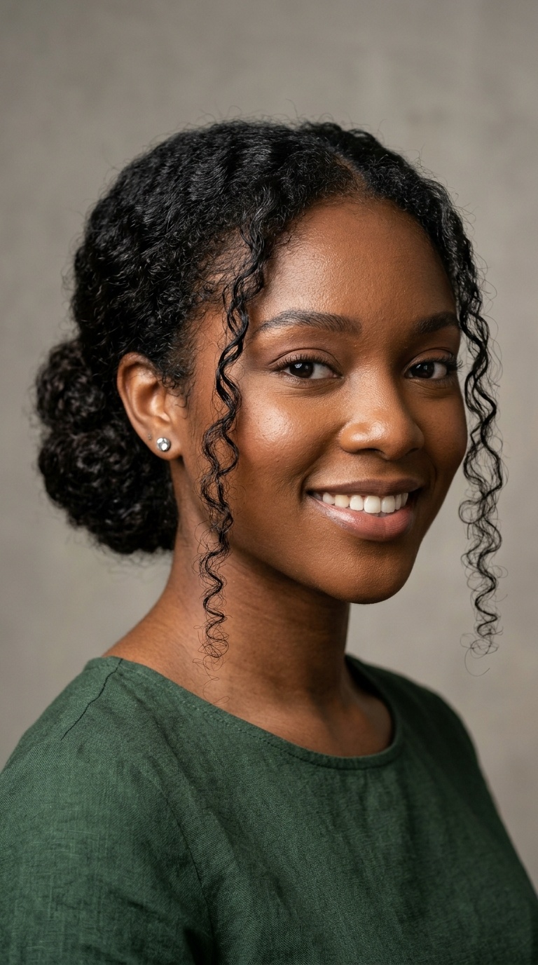 Low Chignon with Face-Framing Tendrils
