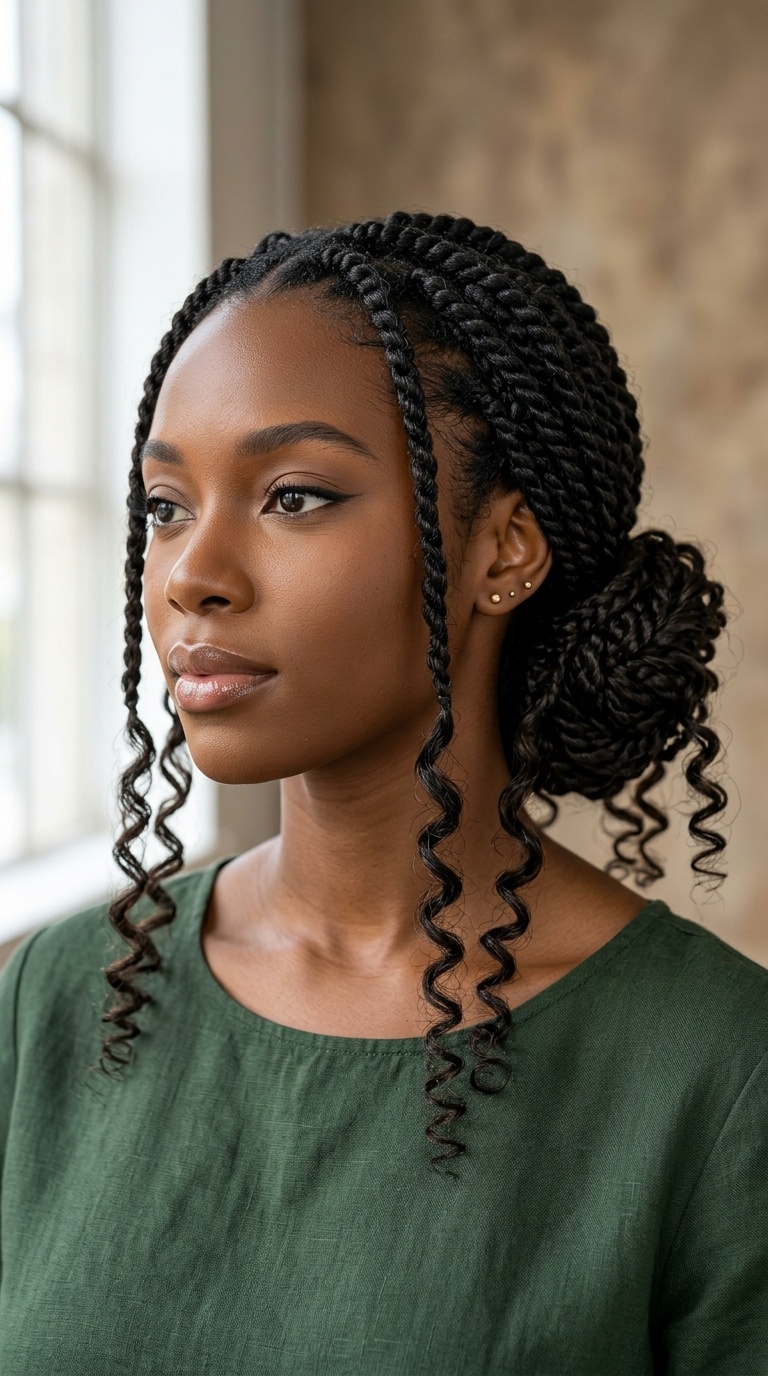 Low Chignon with Loose Ends