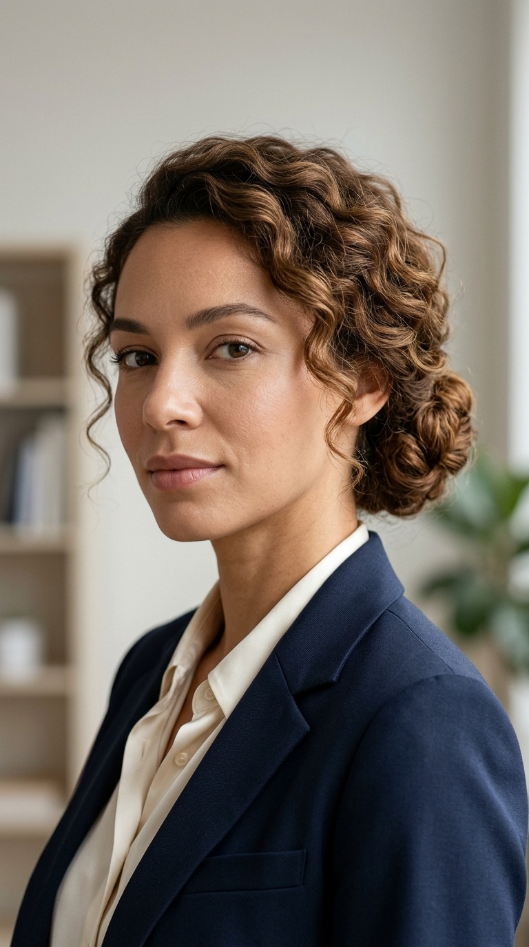 Low Curly Chignon