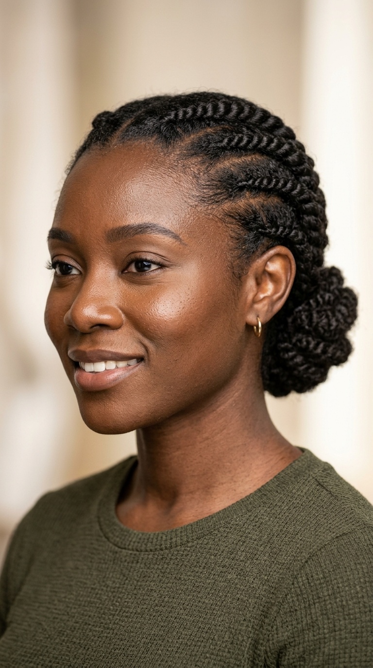 Low Flat-Twist Updo