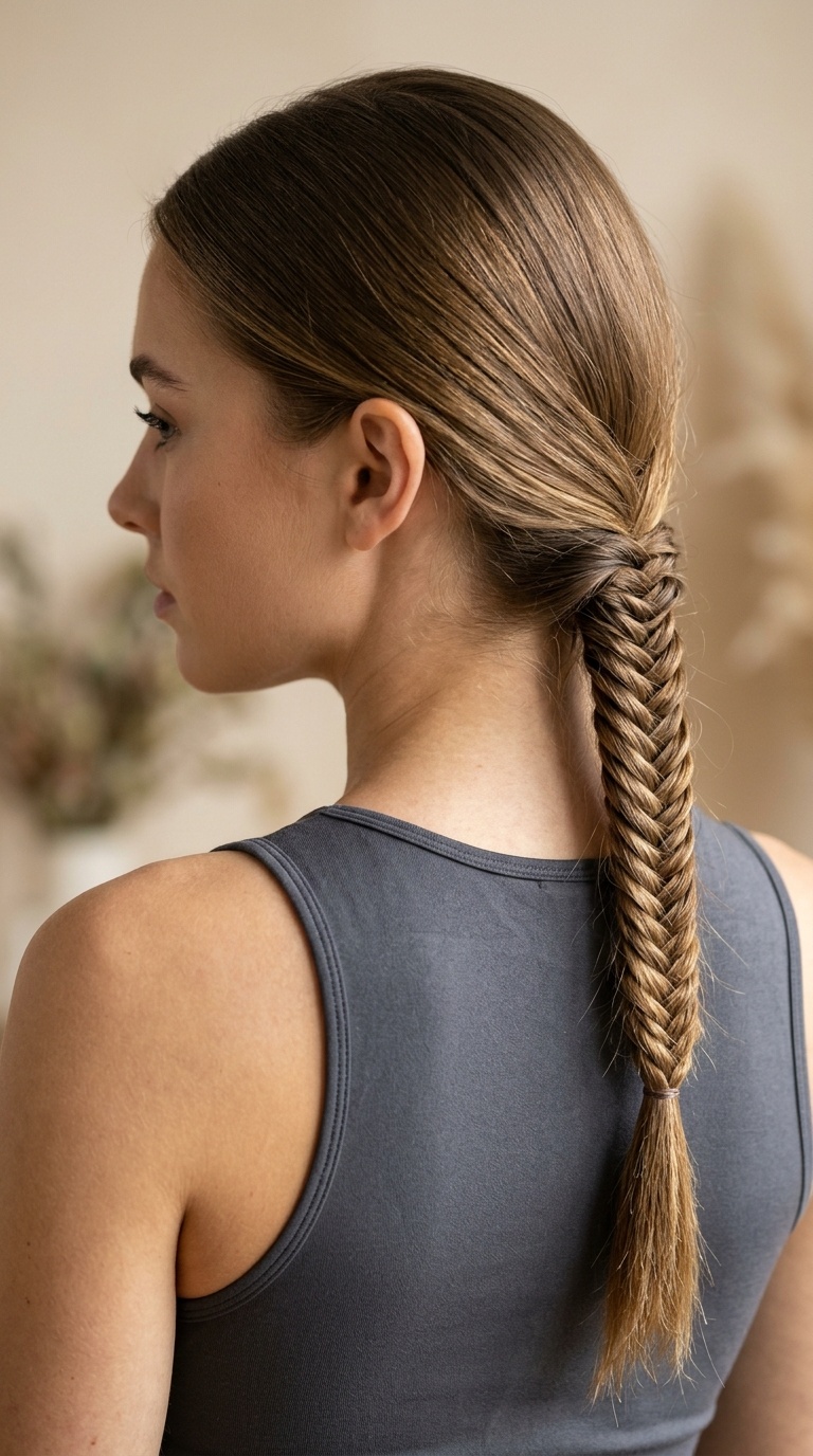 Low Nape Fishtail Braid