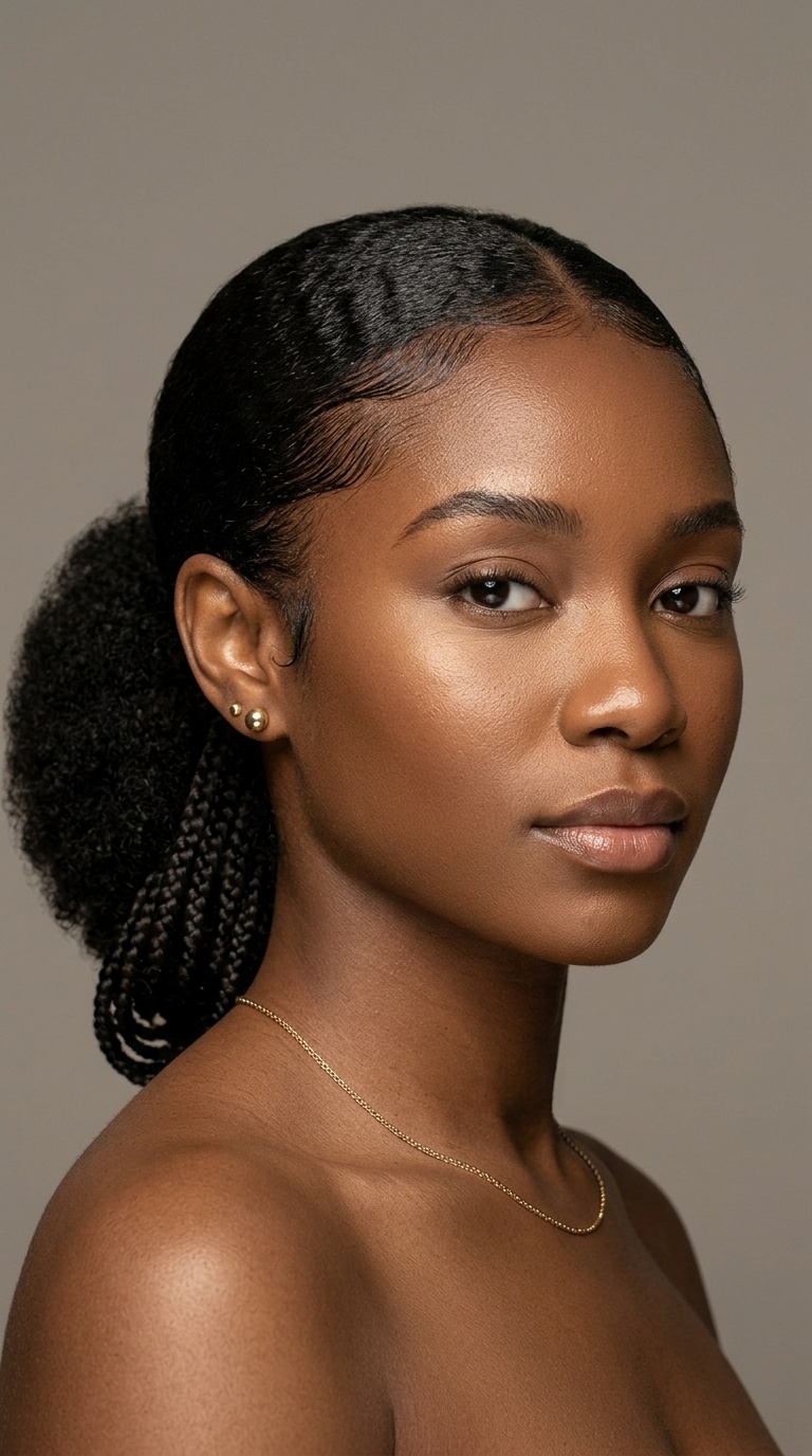 Low Ponytail with Laid Edges