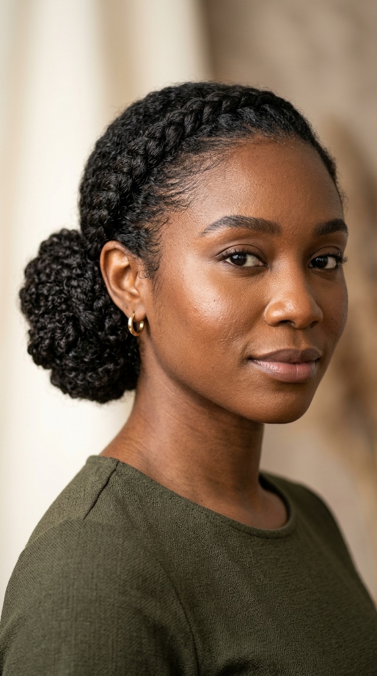 Low Side Bun with Braided Detail