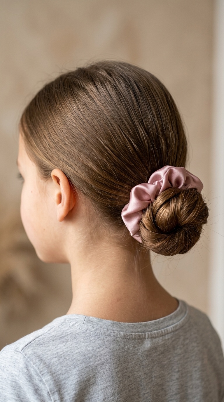 Low Silk Scrunchie Bun