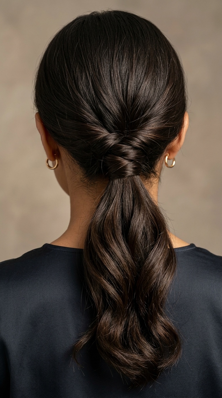 Low Twisted Ponytail