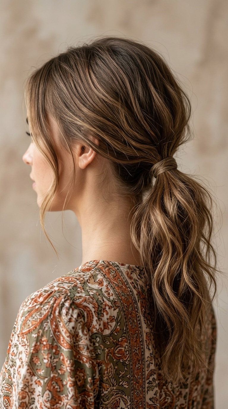 Low Voluminous Ponytail