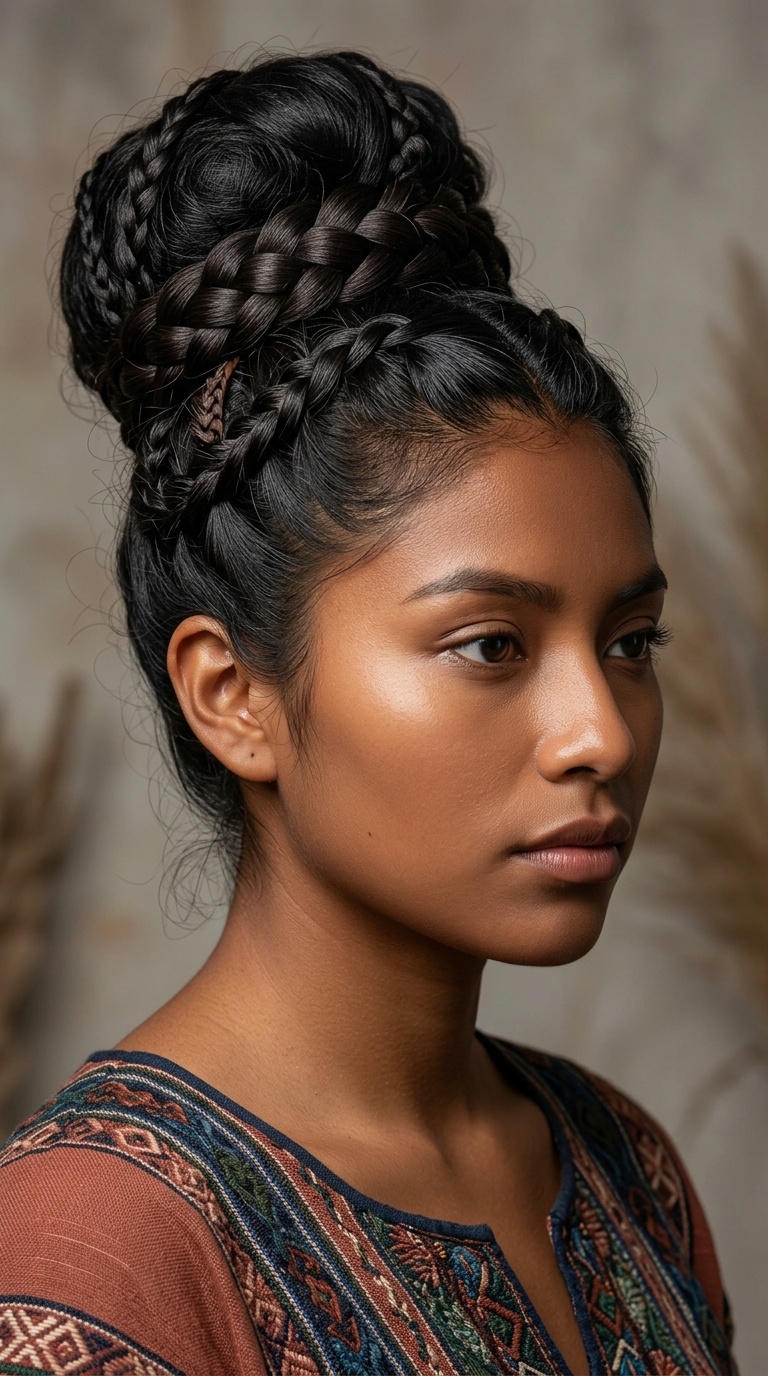 Mayan-Inspired High Bun