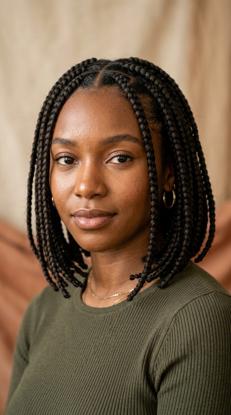 Medium Bob Length Box Braids
