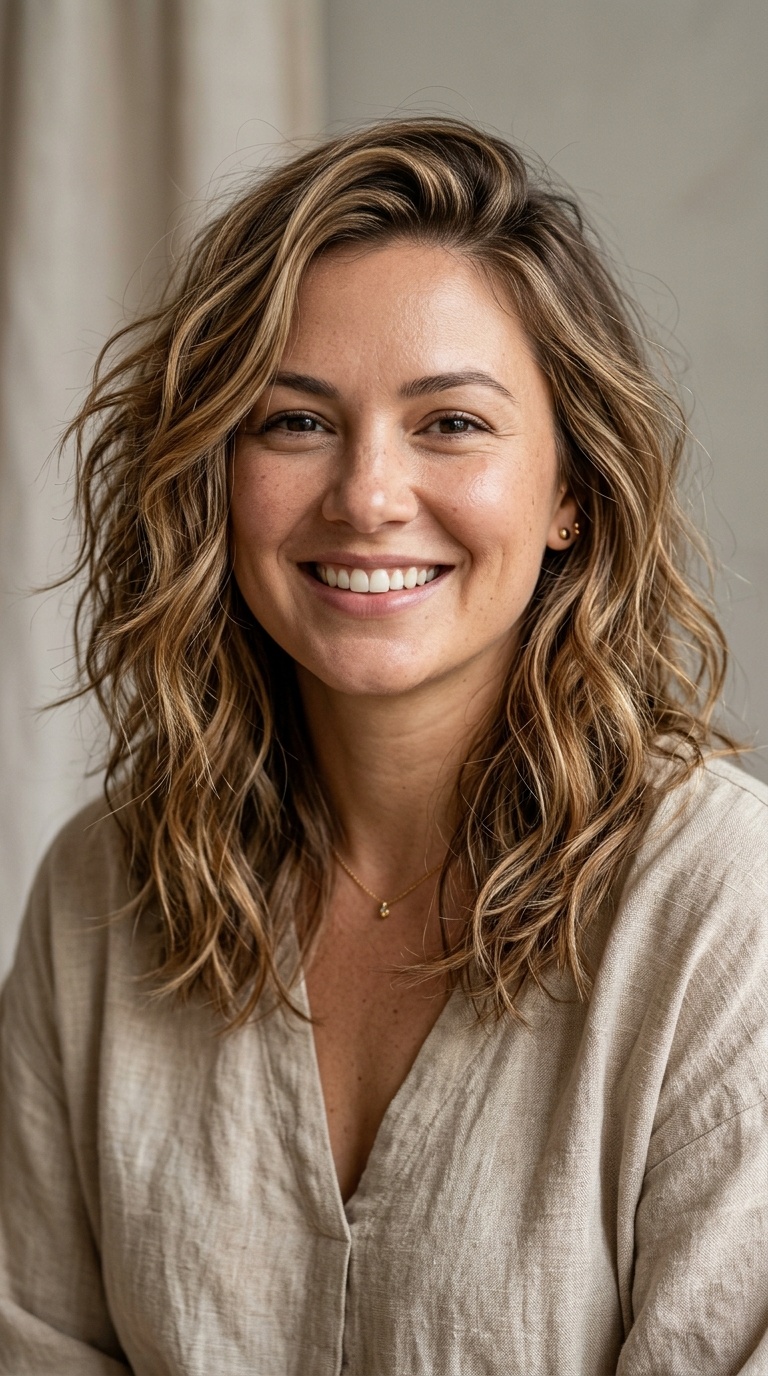 Messy Beach Waves with Angled Graduation