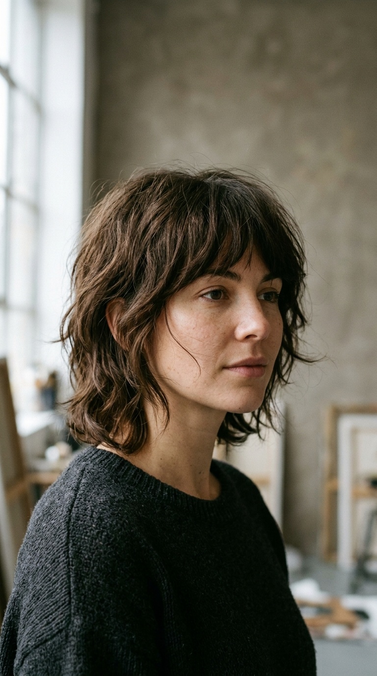 Messy Bedhead Bob with Hidden Layers